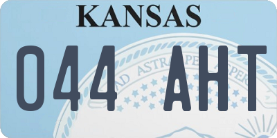 KS license plate 044AHT