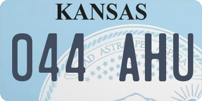 KS license plate 044AHU