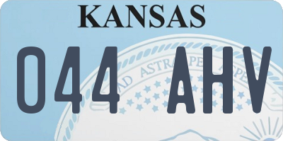 KS license plate 044AHV