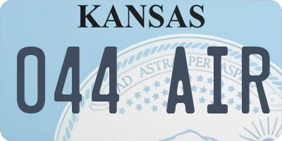 KS license plate 044AIR