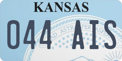 KS license plate 044AIS