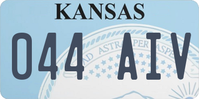 KS license plate 044AIV