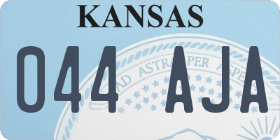 KS license plate 044AJA