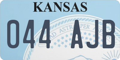 KS license plate 044AJB