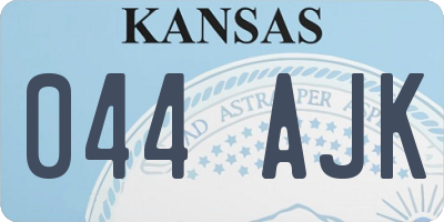 KS license plate 044AJK