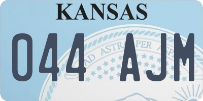 KS license plate 044AJM