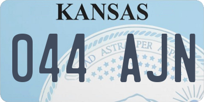 KS license plate 044AJN