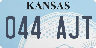 KS license plate 044AJT