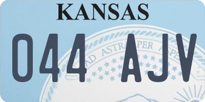 KS license plate 044AJV