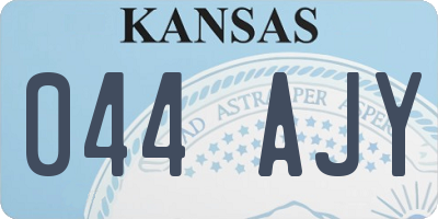 KS license plate 044AJY