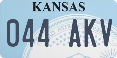 KS license plate 044AKV