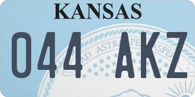 KS license plate 044AKZ