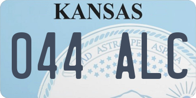 KS license plate 044ALC