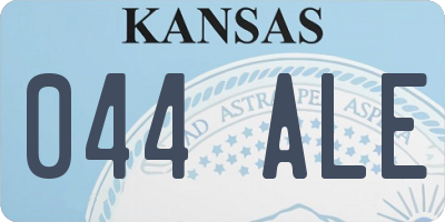 KS license plate 044ALE