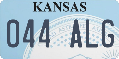 KS license plate 044ALG