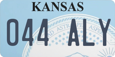 KS license plate 044ALY