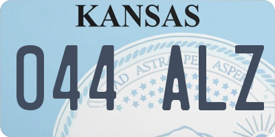 KS license plate 044ALZ