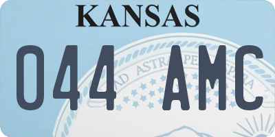 KS license plate 044AMC