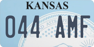 KS license plate 044AMF