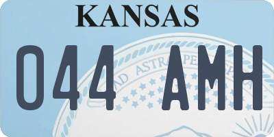 KS license plate 044AMH