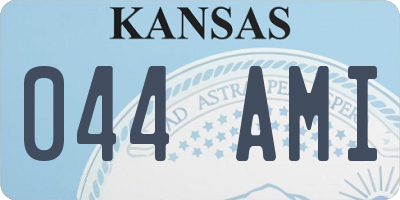 KS license plate 044AMI