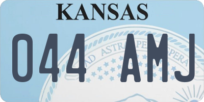 KS license plate 044AMJ