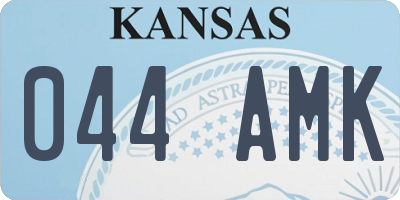 KS license plate 044AMK