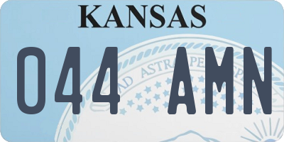 KS license plate 044AMN