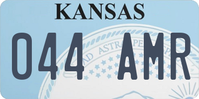 KS license plate 044AMR