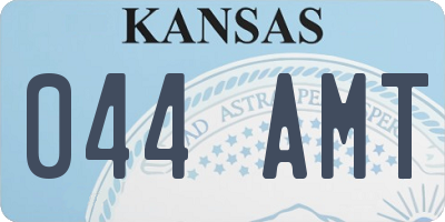 KS license plate 044AMT