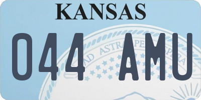 KS license plate 044AMU