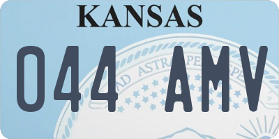 KS license plate 044AMV