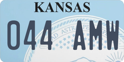 KS license plate 044AMW