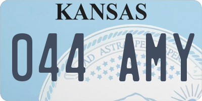 KS license plate 044AMY