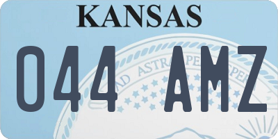 KS license plate 044AMZ