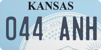 KS license plate 044ANH