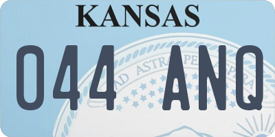 KS license plate 044ANQ