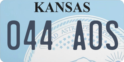KS license plate 044AOS