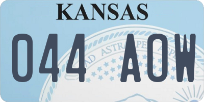 KS license plate 044AOW