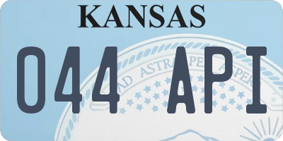 KS license plate 044API