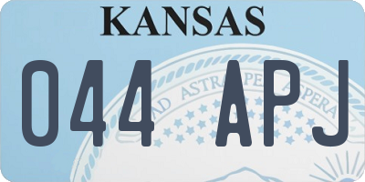 KS license plate 044APJ