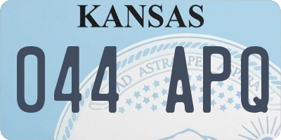 KS license plate 044APQ