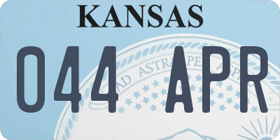 KS license plate 044APR