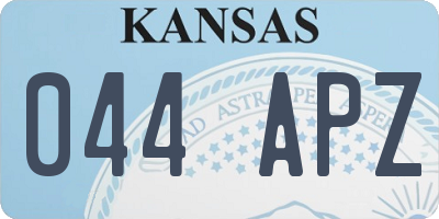 KS license plate 044APZ
