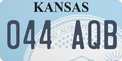 KS license plate 044AQB