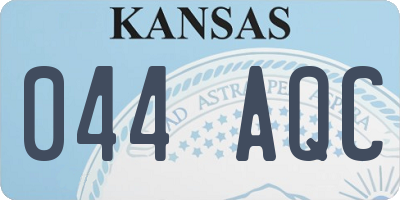 KS license plate 044AQC