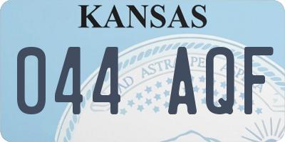 KS license plate 044AQF