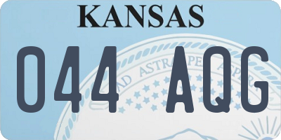 KS license plate 044AQG