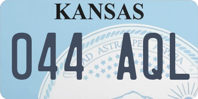 KS license plate 044AQL
