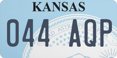 KS license plate 044AQP
